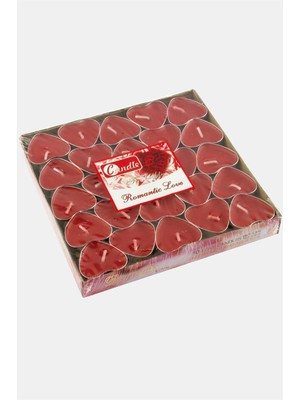 Fantastik Store 50 Adet Kalp Tealight Mum