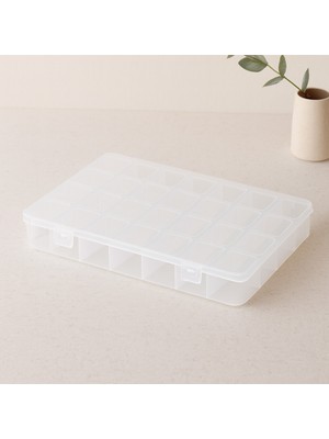 Dorasan 28 Bölmeli Organizer Kutusu - Plastik Şeffaf Kapak