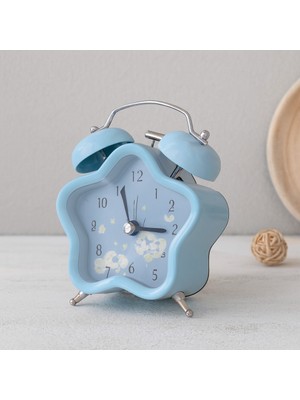 Çift Zilli Metal Masa Çalar Saat (8.8 Cm) - Pilli & Işıklı
