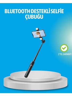 Eco Lounge Bluetooth Işıklı Uzaktan Kumandalı Selfie Çubuğu – 130 cm Yükseklik
