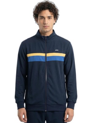 Aesco Slazenger Rencor Erkek Dik Yaka Fermuarlı Lacivert Sweatshırt