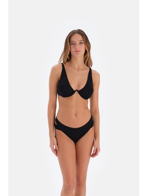 Aesco Eros Tak Çık Kaplı Sabit Askılı 24SW85044EGB Kadın Bikini Takımı, Siyah, 36
