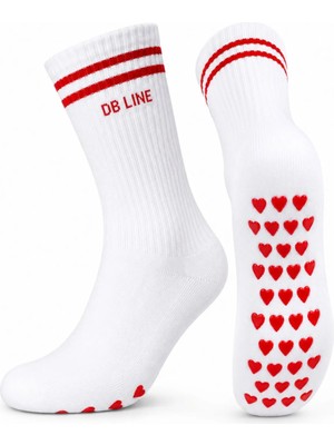 Fantastik Store Db Lıne Kaydırmaz Pilates Yoga Çorabı Pamuklu Silikon Tabanlı Barre Stüdyo Spor Çorabı
