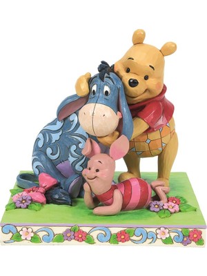 Aesco Enesco Disney Gelenekleri Jim Shore Winnie The Pooh Piglet ve Eeyore Arkadaşları Heykelcik, 15 Cm, Çok Renkli