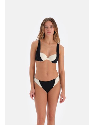 Aesco Eros Kapsız Sabit Askılı 24SW85029EGB Kadın Bikini Takımı, Siyah, 42