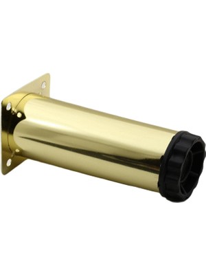 Aesco BADEM10 Akça Mobilya Kanepe Sehpa Tv Ünitesi Koltuk Ayağı Ayarlanabilir 10 cm Gold Altın Metal Baza Ayak