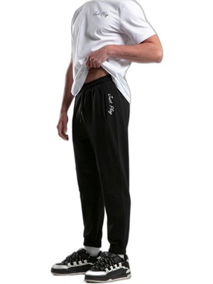 Aesco Benmanaj Erkek Siyah Jogger Pantolon, Regular Fit, S Beden
