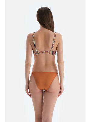 Aesco Dagi Kadın Normal Bel Bikini Alt, Örme, Açık Kahve, 42