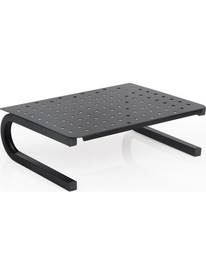 Aesco Hodbehod Masa Üstü Ekran Monitor Tv Laptop Yazıcı Yükseltici Metal Ayaklı Stand Organiser