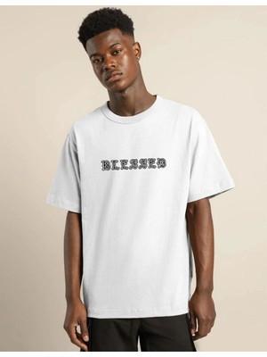 Fantastik Store Erkek Baskılı T-Shirt Kısa Kol Bisiklet Yaka Regular Fit Rahat Kalıp Günlük Tişört - Beyaz