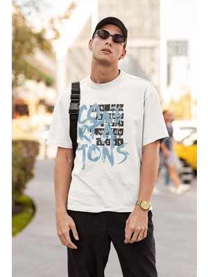 Fantastik Store Erkek Özel Baskılı Modern Fit %100 Pamuk Bisiklet Yaka T-Shirt