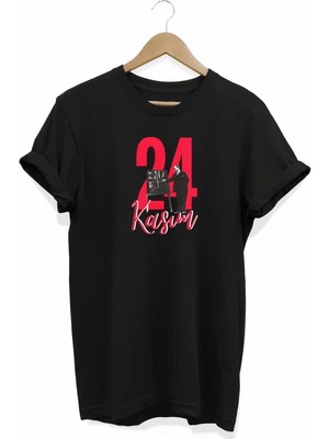Fantastik Store 24 Kasım Öğretmenler Günü Öğretmen Hediyesi Baskılı Oversize T-Shirt - Siyah