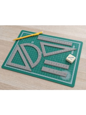 Bezos 3D Baskı Geometri Cetvel Seti - Iletki, Gönye ve Ölçüm Araçları - Gri