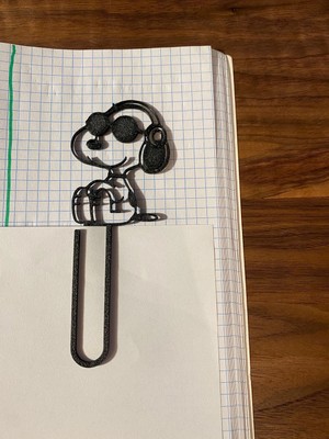 Bezos 3D Baskı Gözlüklü Sevimli Köpek Figürlü Kitap Ayracı 4lü - - Siyah