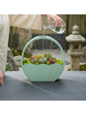 Belirtilmemiş 3D Baskı Self-Watering Planter - Kendi Kendini Sulayan Saksı-Mint