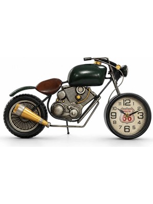 Alvenda Home Motosiklet Tasarımlı Metal Duvar Saati LIV5790