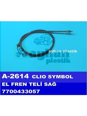 Ayhan Dpmix-Hb El Fren Teli Sağ Renault Clio Symbol