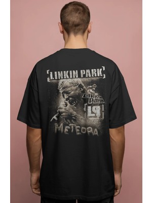 Sevbano Linkin Park Rock Metal Müzik Grubu Baskılı Unisex Oversize Premium Tişört