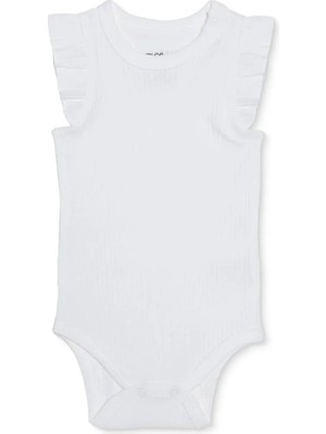 Tiffany Kız Bebek Body Çıtçıtlı Bisiklet Yaka Atlet