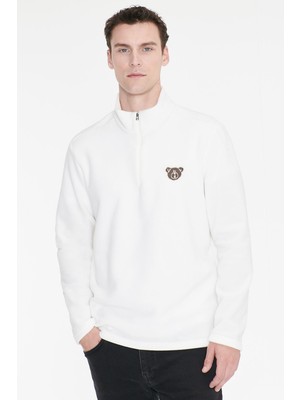 Altınyıldız Classics Anti-Pilling Tüylenme Yapmayan Standart Fit Bato Yaka Soğuk Geçirmez Sweatshirt Polar