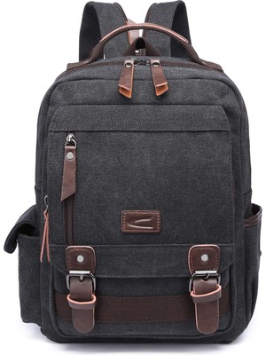 C-Active CTVYB1272-0001 Siyah Unisex Sırt Çantası Orta Boy Kapasite ile Trend Tasarım