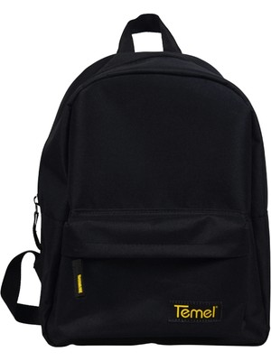 Temel Küçük Sırt Çantası Siyah Ergonomik Tasarımlı Günlük Kullanım İçin Sırt Destekli
