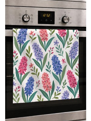 Valerine Life El Kurulama Havlusu 30X50CM Mutfak, Fırın Için Pamuklu Emici Sümbül Esintisi