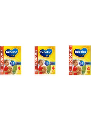 Bebelac 4 800 gr Toz Devam Sütü 3 Kutu Bebekler İçin Ekonomik
