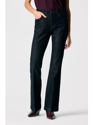 adL Ispanyol Paça Denim Pantolon Siyah 15345843001