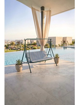 Sowso Salıncak Minderi 45X130X5 cm Gri Sert Sünger I Dış Mekan Kumaşı I Su Iticilik I Güneşe Dayanıklı I Fermuarlı I Yıkanabilir I Bağlama Ipli