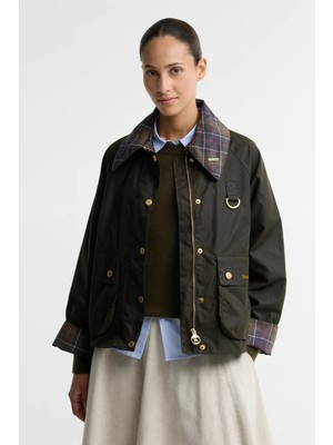 Barbour Icons Tartan Spey Yağlı Ceket OL71 Olive-Classic
