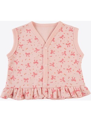 Kitikate Organik Pink Bow Yelek Pembe
