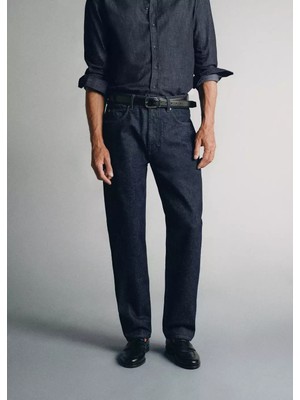 Mango Candiani Kumaşlı Relaxed Fit Jean Pantolon