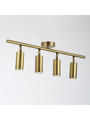 Avize Çarşısı Spot Light Trendy 4 Lü Eskitme Spot Oynar Başlıklı Plafonyer Avize BS.2954-52-14