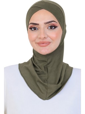 Modish Group Çapraz Ön Tasarımlı Kadın Spor Hazır Türban Esnek Tek Parça Başörtüsü