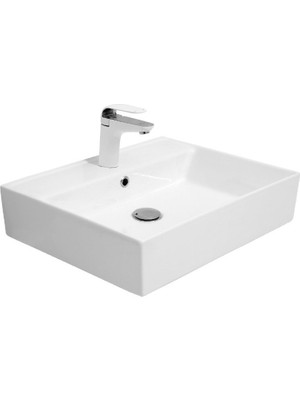 Alvit Architect Beyaz Tezgah Üstü Lavabo 45x55 cm Dayanıklı Malzeme ile Modern Tasarım