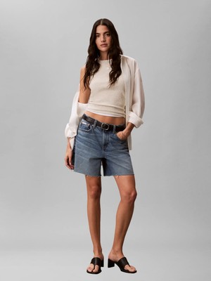 Calvin Klein Kadın / Kız Bej Calvin Klein Sl Monogram Patch Wa Bej Kadın Kolsuz Tişört