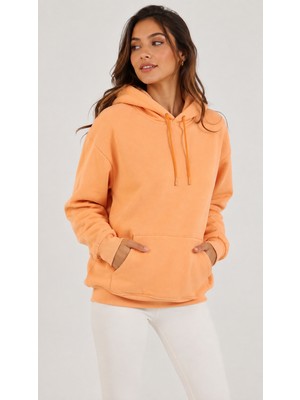 Feyece Kadın/unısex Kapüşonlu Kanguru Cepli Regular Fit Sweatshirt