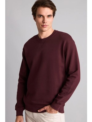 DeFacto Pamuklu Regular Fit Basic Sweatshirt E8339AX25AU