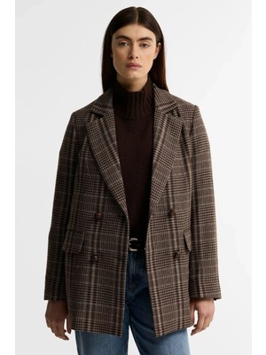 Barbour Kruvaze Tailored Ceket BR51 Price Of Wales Ganache