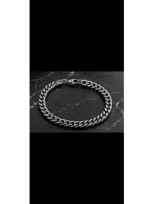 Xuping Jewelry Unisex Gümüş Renk Çelik Zincir Bileklik