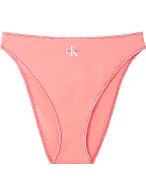 Calvin Klein Kadın / Kız Pembe Calvin Klein Hıgh Leg Bıkını Pembe Yüksek Bel Bikini Alt