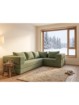 Home Decor 300X200 cm Cube  Modüler Köşe Koltuk | 22 Dns Cnc Kesim Sünger Sırt| Yıkanabilir Kılıflı | Tam Köşe Koltuk