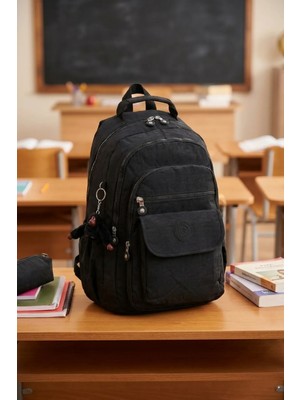 My Polo 8730 Krinkıl Okul Çantası Sırt Çanta Günlük Gezi Spor Seyahat Tatil Çok Gözlü Laptop Bölmeli
