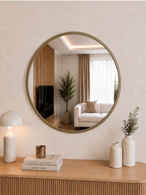 Effe Yapı Dekor 70 cm Eskitme Yuvarlak Ayna