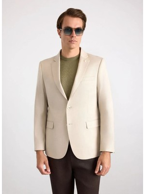 Süvari Bej Erkek Slim Fit Ceket CT2021600427