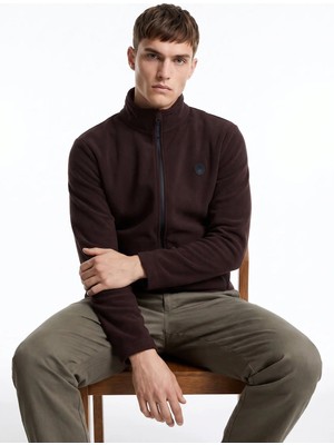 Discovery Expedition D5WM-SWT3301 Kahverengi Erkek Polar Sweatshırt