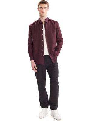 Ted Baker Siyah Erkek Straight Denim Pantolon TBMRTR2005