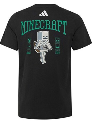 Adidas J Mınecraft Tee Çocuk Günlük Tişört KS9029 Siyah