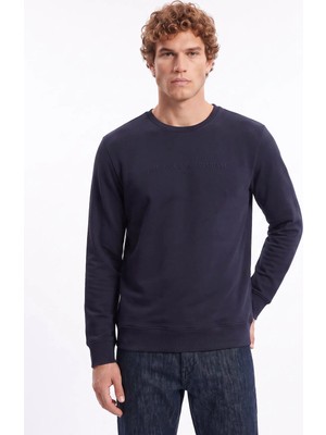 Jeep Siyah Erkek Bisiklet Yaka Relaxed Baskılı Sweatshirt J5WM-SWT7276